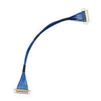 Maßgefertigtes AWG42/AWG44 Mikro-Koaxialkabel Verzinntes Kupfer EDP/LVDS-Kabel 10-50 Pin Anpassbare Länge für Elektronische Bildschirmpaneele