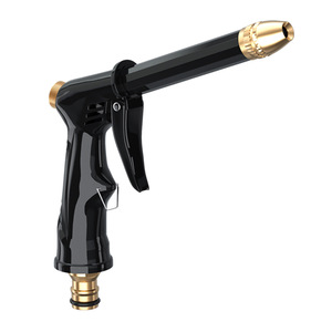 High Pressure <b>Plastic</b> Water Gun Nozzle For Car Washing Garden Watering Tap Water Use Black With Brass Connector - Product Image 5