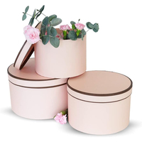Boîtes en papier en carton arrondies Boîtes d'emballage d'emballage de fleurs rondes en papier personnalisées de luxe pour les fleurs et l'amour de la Saint-Valentin