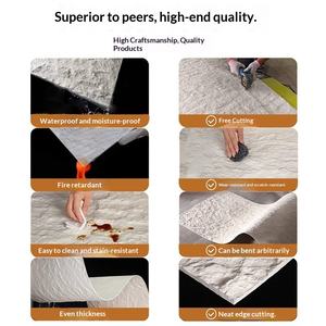 Panneau de décoration murale pour téléviseur en pierre de quartz étoile et lune, imperméable et ignifuge, 300x200x2mm - Product Image 2