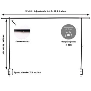 Support de table réglable en métal <span class=keywords><strong>noir</strong></span> avec barre carrée 1*2.8M pour <span class=keywords><strong>arche</strong></span> de ballons et de fleurs DIY écologique pour fêtes, anniversaires, mariages, Noël - Product Image 4