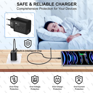 Caricabatterie USB Tipo <span class=keywords><strong>C</strong></span> PD30W Rapido con Spina EU, Ricarica Veloce PD3.0 per <span class=keywords><strong>iPhone</strong></span> 17 16 15 13 12 11 Pro Max, <span class=keywords><strong>Caricatore</strong></span> Rapido per Telefoni Cellulari - Product Image 6