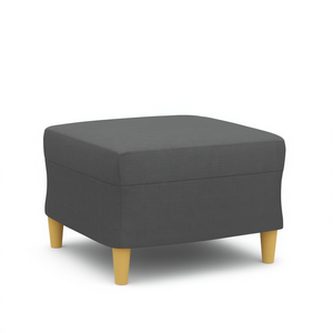 Poggiapiedi in Tessuto Grigio Scuro 23.6x19.7x16.1 Pollici, Sgabello Moderno Minimalista per Soggiorno, Pouf per la Casa - Product Image 1