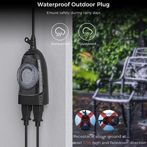 Linsheng 24 Hour Heavy Duty Plug in <strong>Timer</strong> Mechanical Outdoor Electrical <strong>Timer</strong> <strong>Switch</strong> - Product Image 5