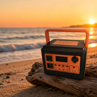 Station d'alimentation portable 1000W LiFePO4 pour le camping, les voyages en camping-car, la recharge sans fil, l'entrée solaire, la lampe torche LED, la sauvegarde hors réseau