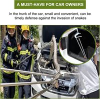 Crochet à serpents professionnel en acier inoxydable pour l'extérieur, bâton de préhension pour reptiles
