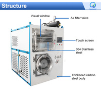 OCEAN Vriesdroogmachine 25kg Mini Lab Fruit Lyofilisator Goedkope Vriesdroger Voedselmachine voor Thuisgebruik
