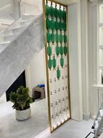 Pièces de verre suspendues en cristal transparent de haute qualité en forme de plume, motifs uniques, pendentifs décoratifs pour la décoration murale et de plafond