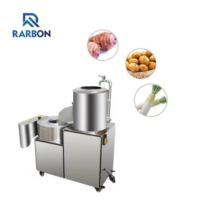 Machine à laver et à peler les pommes de terre 100-500 kg/heure, machine à couper le taro, éplucheuse et trancheuse de pommes de terre, machine à nettoyer les carottes et les pommes de terre - Product Image 1
