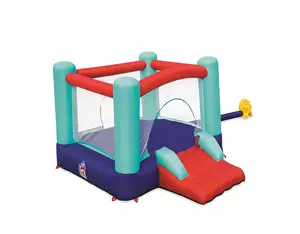 परिवार घरेलू यार्ड घास महल बंधनेवाला वसंत स्लाइड पार्क बच्चों के लिए स्लाइड के साथ Inflatable trampoline 53310