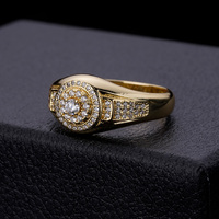 Bagues Vente En Gros Homme Arabie Saoudite Minimaliste Vintage 14K Gold Filled Design Prix Golden Ring Pour Hommes