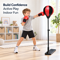 Ensemble de ballon de boxe pour enfants avec support réglable en hauteur, gants et pompe manuelle, ballon de frappe autoportant pour débutants