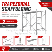 Échafaudage mobile en acier galvanisé, cadre trapézoïdal, escalier étroit, haute résistance, pliable, charge de 500 kg