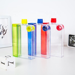 Tùy Chỉnh Quảng Trường Máy Tính Xách Tay <span class=keywords><strong>Memo</strong></span> Chai Nước Phẳng Nhựa Màu Sắc Có Thể Tháo Rời Hộp Lưu Trữ Chai Phẳng Với Silicone Xử Lý - Product Image 2
