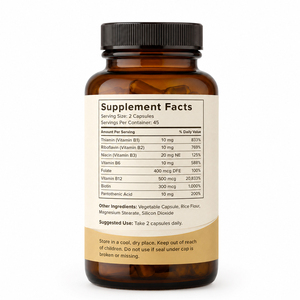Capsules de Vitamines B6, B7, B12 à Marque Blanche – 60 Capsules/Flacon – Compléments Adultes Très Demandés pour Stimuler le Métabolisme – Déconseillé aux Enfants - Product Image 6