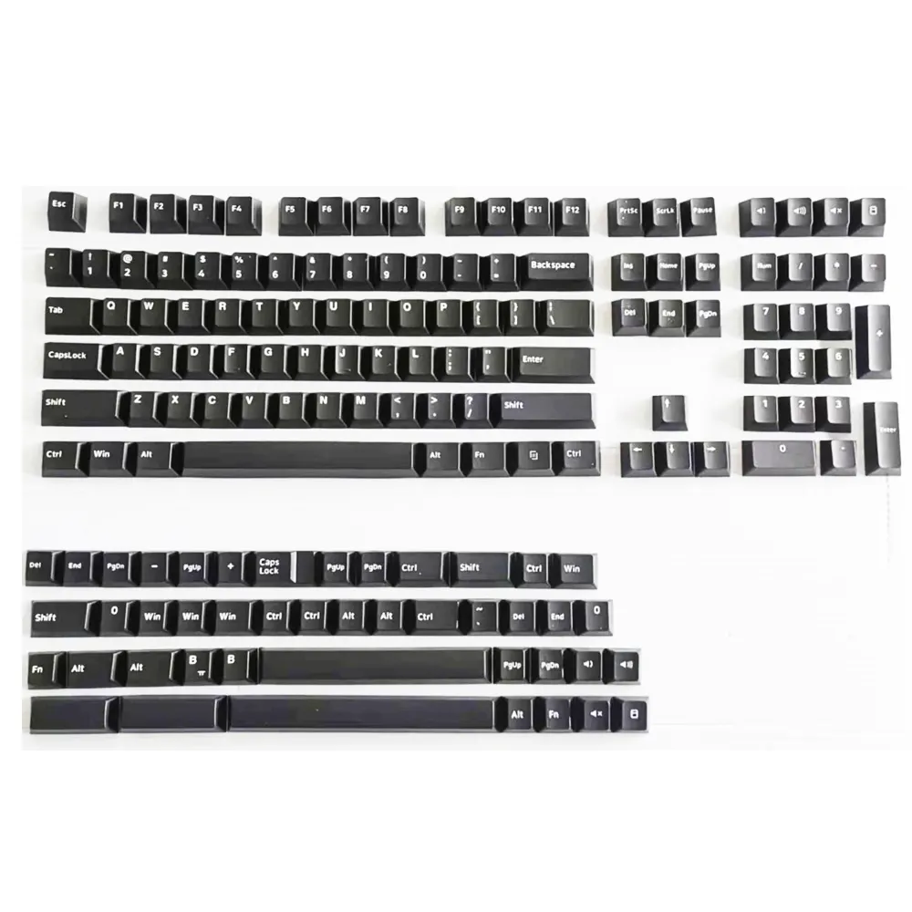 Tecsee Black PBT Cherry profiles Keyboard keycaps 70key/152keys/104 keycaps OEM Profile Tecsee Keycaps
