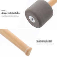 Hochwertige 2 Stück grau und rot Bass Foam Drums tick Stick Snare Hammer Percussion Holz Stick Instrument Zubehör