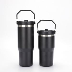 Vaso Térmico Portátil de Alta Calidad con Aislamiento para Cerveza, Recubrimiento en Polvo, 20oz/30oz, con Tapa y Asa, para Coche, Tipo Ice Bully - Product Image 2