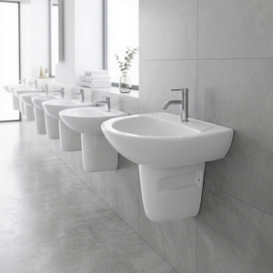 Ensemble de lavabo demi-pied en céramique de qualité export, design élégant, par Cera Lavabo Sink Stand - Product Image 2
