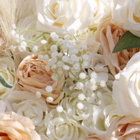 Vente en gros de fleurs artificielles pour mariage, panneau mural enroulable de fleurs, toile de fond murale de 8 pieds x 8 pieds, mur de roses pour décoration