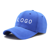 Gorra de Béisbol Azul de 6 Paneles, Ajustable, de Algodón, Unisex, Informal, Transpirable, Impermeable, con Bordado a Máquina, para Adultos