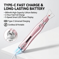 Perceuse à ongles électrique portable 30000 tr/min, logo personnalisé, polisseuse de manucure en acier inoxydable, certifiée CE ROHS FCC, directement de l'usine