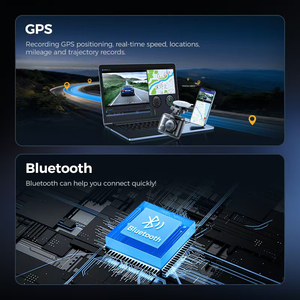 Azdome 4K double objectif voiture boîte noire OLED /WiFi interconnecté GPS Navigation téléphone portable suivi surveillance de stationnement - Product Image 3