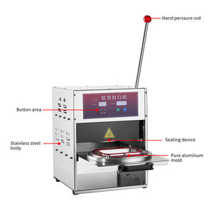 Machine de scellage de film BLN manuelle numérique pour sacs isothermes jetables de restauration rapide et de boissons pour petites entreprises - Product Image 3