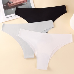 Shanhao da <span class=keywords><strong>donna</strong></span> slip sportivi senza cuciture a vita bassa Bikini con motivo solido <span class=keywords><strong>intimo</strong></span> da <span class=keywords><strong>donna</strong></span> con Logo in vita - Product Image 4