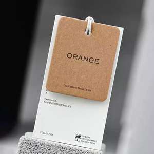 Luxe Aangepaste Roze Zwarte Hang Tag Kledingstuk Papier Schommel Logo Tag Voor Kleding Tassen Schoenen Gratis Monster - Product Image 1