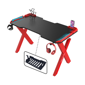 Nhà Máy Bán Buôn 120Cm Hình Chữ X Màu Đỏ E-Thể Thao Gamer Chơi Game Bàn Với LED Tùy Chỉnh RGB PC Máy Tính Chơi Game Bảng - Product Image 3