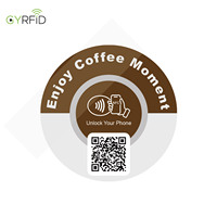 Tarjeta NFC213/216 de Acrílico Personalizada para Reseñas de Google, 13.56MHz, Etiqueta NFC con Código QR para Pedidos sin Contacto