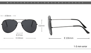 Gafas de Sol de Piloto Clásicas Vintage Unisex con Protección UV400, Montura Completa Ovalada, Logotipo Personalizado, Gafas Promocionales Modernas al por Mayor - Product Image 5
