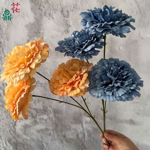 Flores de Seda de Peonía de Tres Cabezas, Decoración de Boda, Arreglo Floral Artificial para Pared, Ecológico, Hecho en China - Product Image 2
