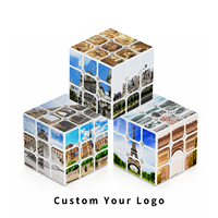 Cube de voyage personnalisé OEM ODM 3x3 en plastique ABS avec impression UV pour agences de voyage, logo personnalisé