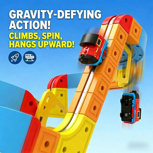 Ensemble <span class=keywords><strong>de</strong></span> <span class=keywords><strong>train</strong></span> <span class=keywords><strong>électrique</strong></span> magique 88 pièces pour enfants, circuit <span class=keywords><strong>de</strong></span> <span class=keywords><strong>train</strong></span> <span class=keywords><strong>électrique</strong></span> magnétique 3D, blocs <span class=keywords><strong>de</strong></span> construction, jouet d'angle pour enfants - Product Image 2