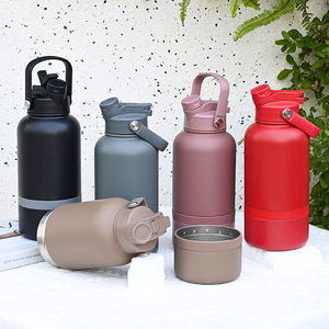 Bouteille d'eau isotherme portable pour chien, 3 en 1, en acier inoxydable, 1000 ml, avec logo personnalisé, 32 oz - Product Image 1