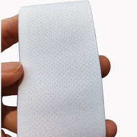 Bande élastique antidérapante en polyester de 47 mm avec points en silicone, imprimée par sublimation, blanche et noire, pour vêtements, sacs et articles ménagers