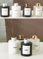 Nouvelle bouteille en verre de diffuseur de roseau de luxe 100ml 200ml bouteille unique de diffuseur de roseau vide avec bâton et boîte
