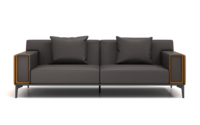 Ensemble de bureau de luxe moderne, fauteuil lounge individuel, canapé-lit trois places, sectionnel modulaire minimaliste pour réception, appartement et atelier