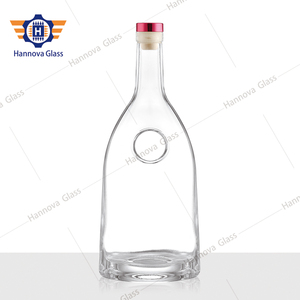 Fabricant de bouteilles en verre vides fantaisie de 700ml pour liqueur de spiritueux <span class=keywords><strong>VSOP</strong></span> <span class=keywords><strong>Cognac</strong></span> bouteille spéciale de vodka whisky à fond lourd pour liège - Product Image 1