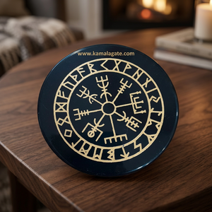 Vente en gros Shri Yantra Plaque de disque de pierres précieuses Agate noire sculptée Style Feng Shui Guérison Reiki Semblable au Quartz Améthyste - Product Image 3
