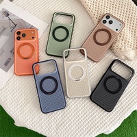 Coque de téléphone à dissipation thermique en nid d'abeille pour iPhone 17 16 15 14 13 12, support magnétique antichoc pour iPhone 17 18