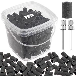 200 pièces de bandes de ponçage pour <span class=keywords><strong>ponceuse</strong></span> à ongles électrique, kit de bandes de ponçage pour machine à ongles, outils de dépose de gel et d'acrylique NAD063 - Product Image 5