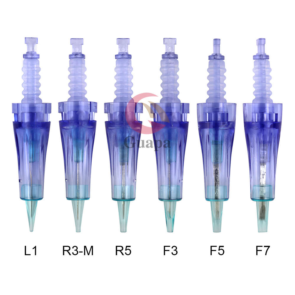 Groothandel Blauw Dermapen A6 Naald Cartriadge Elektrische Wegwerp Microneedle Voor Dr Pen Machine 9/12/36/42/Nano Ronde