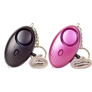 사용자 정의 개인 경보 LED 손전등 키 체인 보안 자기 방어 제품 여성 안전