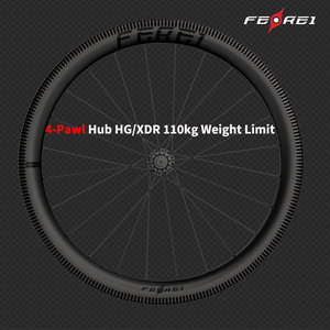 Jeu de roues 20H avant 24H arrière / Compatibilité Freehub Système de freinage V-Brake Jante carbone <span class=keywords><strong>Ferei</strong></span> 21mm 700C UD 4 cliquets Tubeless - Product Image 3