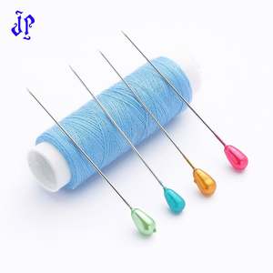 Aiguille à point droit à tête ronde auxiliaire de couture, aiguille à perle en forme de poire de couleur arc-en-ciel - Product Image 4