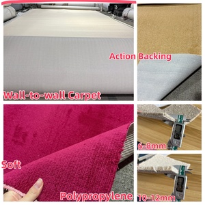 Alfombra Comercial Peluda de Pared a Pared, Color Sólido, 100% Polipropileno, Ignífuga, Antideslizante, Suave, para Cine, Salón de Belleza, Hotel - Product Image 2