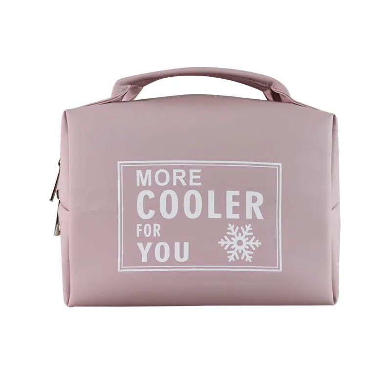 2021 розовый цвет Пользовательский логотип фольга изолированная сумка-холодильник для школьников